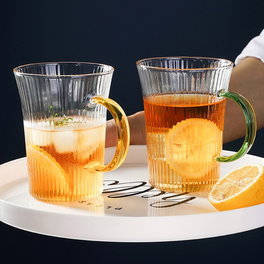 1Pc Vertical café verre tasse résistant à la chaleur café lait tasse multi-usages Transparent bière jus tasses thé verre tasse Drinkware