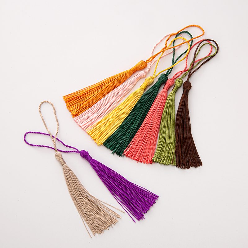 20 piezas marcapáginas de 80mm, cuerda colgante, borla de seda para artesanía de nudos chinos, llavero DIY, ganchos para pendientes, colgante, accesorios para hacer joyas