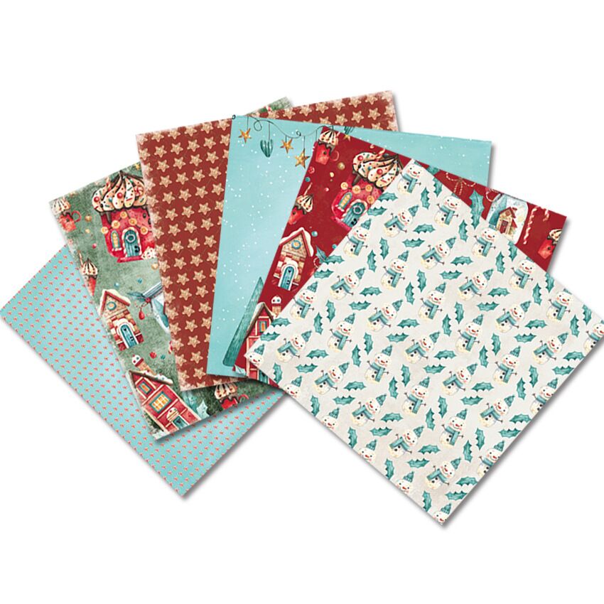 Christmas style Scrapbooking paper pack of 24 sheets handmade craft paper craft Background pad 548