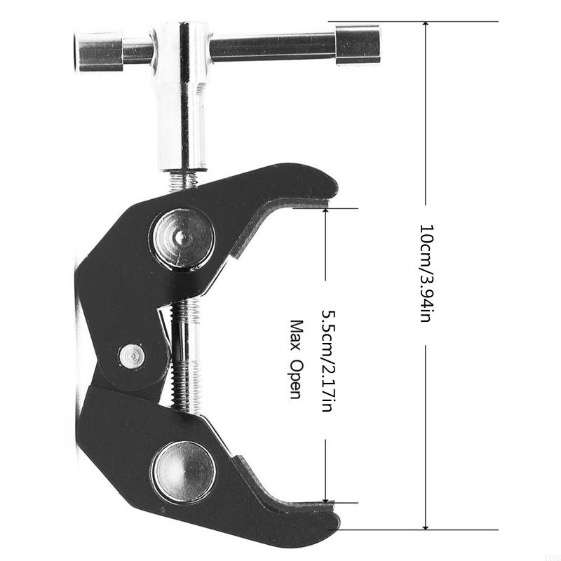 Y1UB Super Cland Crand Claw Clagus Tongs Peladores clipe Suporte para câmeras MONOPOD MONOPOD Stand Stand Mount