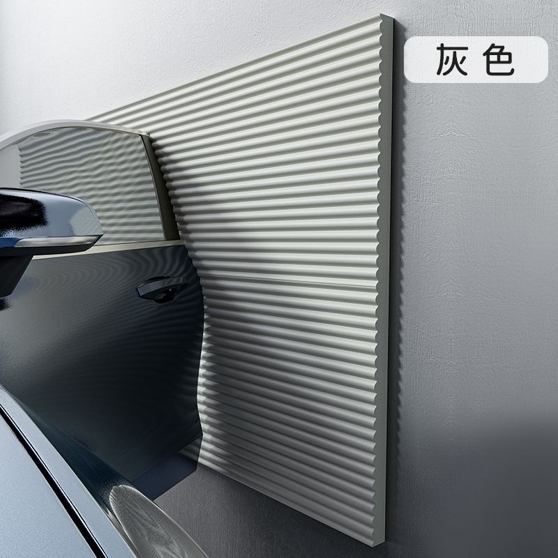 2M/4CM Garage Muurbeschermer Sticker Autodeur Hoekbescherming Spons Pad Anti Kras Veiligheid Parkeren Garage Pijler Bescherm Mat: Donkergrijs