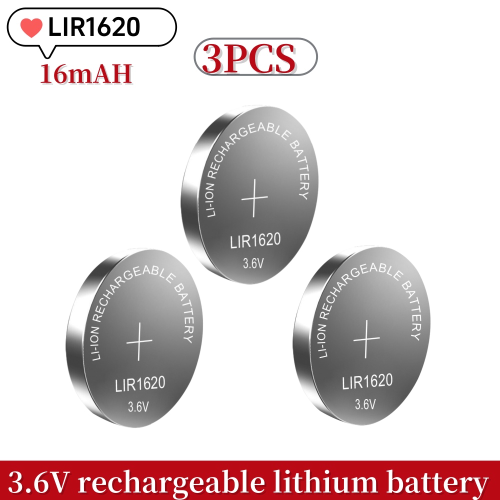 1-10PCS LIR1620 1620 3.6V batteria ricaricabile che carica 1620 può sostituire le batterie a bottone CR1620: Oro