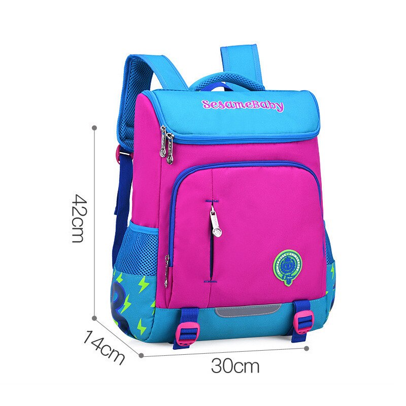 Kinderen School Tassen rugzak voor Jongens Meisjes reistas Rugzakken Grote Capaciteit Rugzak voor 1-5 rangen Mochila Infantil zip: large sky blue
