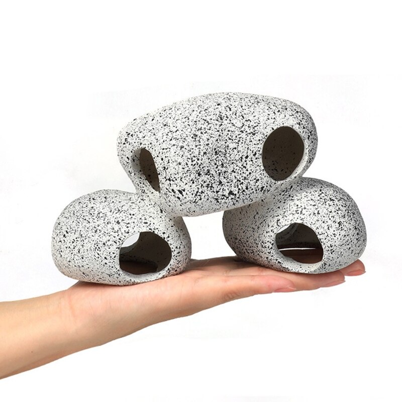 Aquarium Rock Cave Fish Tank Pond Hideaway for Shrimp Cichlid Hiding Breeding Spawning Hideout Decor Ornament GXMA