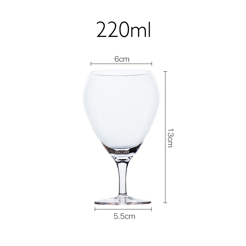 Copa pequeña de gota de agua, sin plomo, rojo transparente, vino, champán, whisky, Brandy, cóctel, taza multiusos, estilo: Default Title