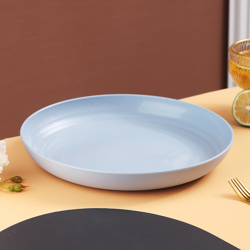 Inyahome onbreekbare dinerborden, herbruikbare borden voor de kantine, geschikt voor vaatwasser en magnetron, gemakkelijk schoon te maken, bpa-vrij, rood.: Wit / 6 inch
