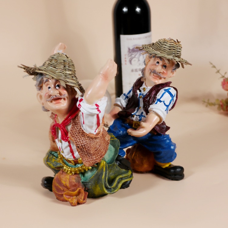 Prive custom Hars Figuur craft boeren verhogen wijn wijnrek individuele wijnrek woondecoratie
