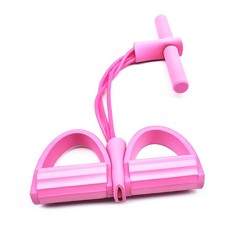 Unisex träningspedal tränare avdragare fitnessutrustning yoga gym hemmaträning gummi dragrep multifunktions puller pedaler: Rosa