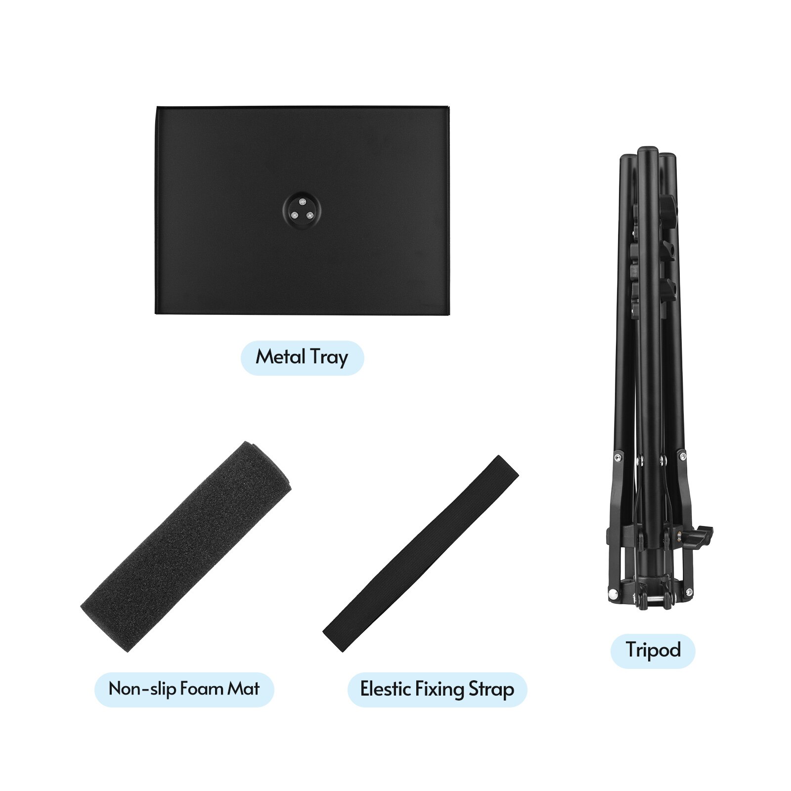 Projector Stand, Projector Floor Stand Adjustable Height From 30.3 To 63.4 In, Projector Mount With Tray, Ideal For Outdoor Movies, Home, Office, Stage And Studio, Black | UK