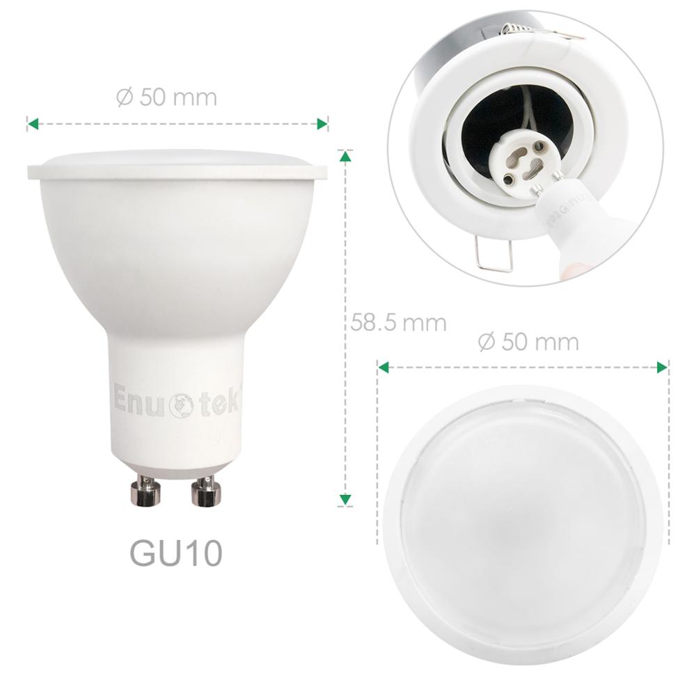 7W Dimmable GU10 LED Spotlights LED Spot Light Bulbs 120° Wide Beam Angle Cool White 5000K AC220~240V Trailing Edge Dimmable