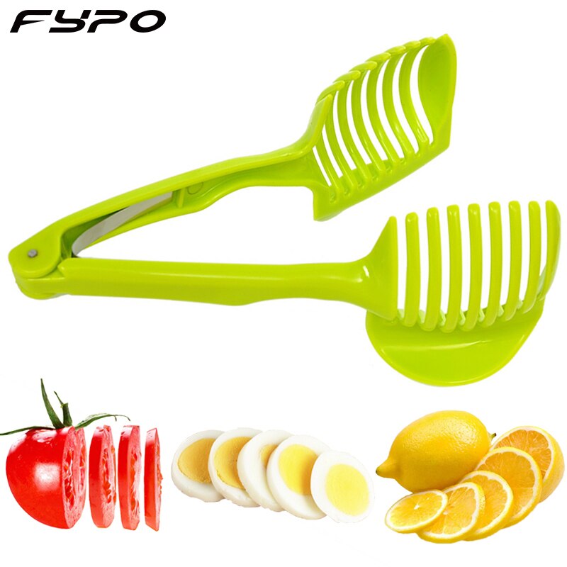 Keuken gadgets Clip Fruit Groente Slicer Tool Aardappel Voedsel Tomaat Ui Citroen Groente Fruit Slicer Cutter Houder