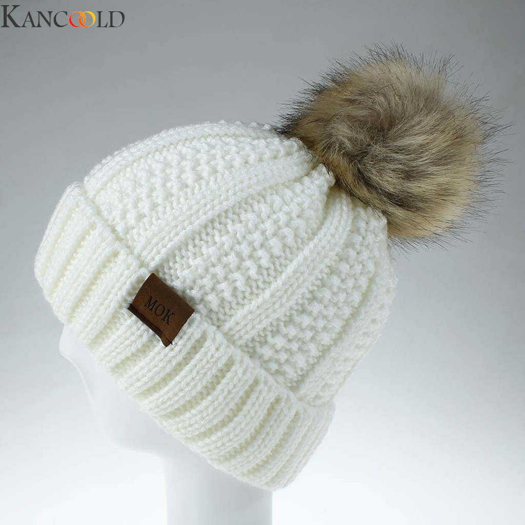 KANCOOLD Neue Frauen Mädchen warm Halten Winter Beiläufige Gestrickte Hütte Wolle Säumen Hütte Ski Hütte Männer Und Frauen lässig outwear: WH