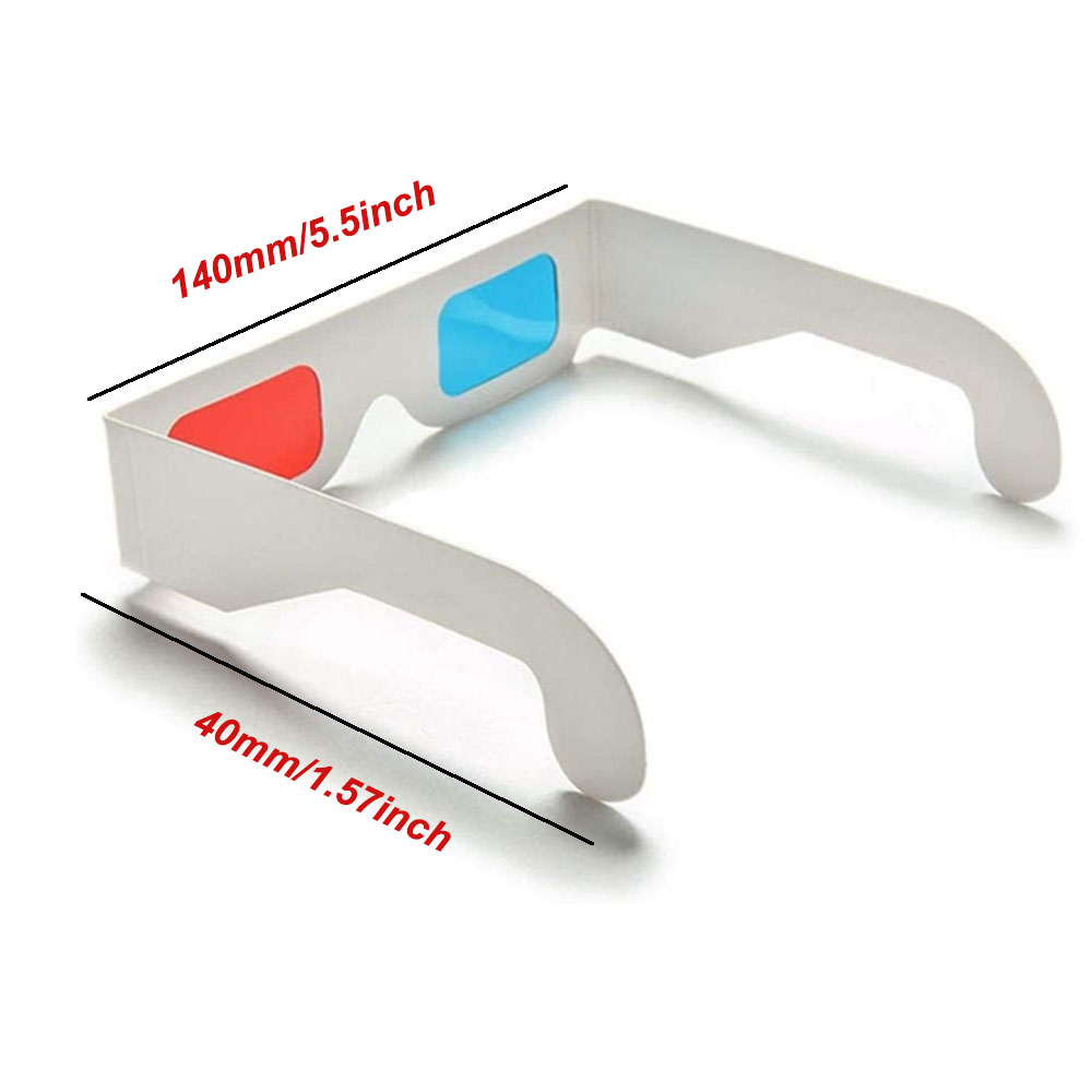 Okulary 3D, 10 par czerwonych i niebieski papier soczewek stereofoniczny robić filmów zestaw anaglyf papierowe okulary 3D
