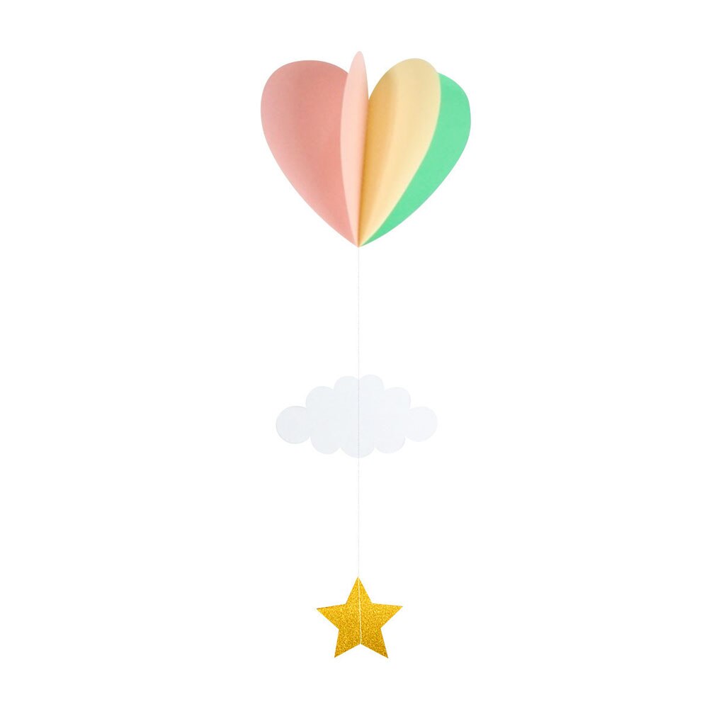 1pc Kindergarten Window Hanging 3D Paper Air Balloon Cloud Ornaments for Wedding Baby Shower Birthday Party Decorations: 1