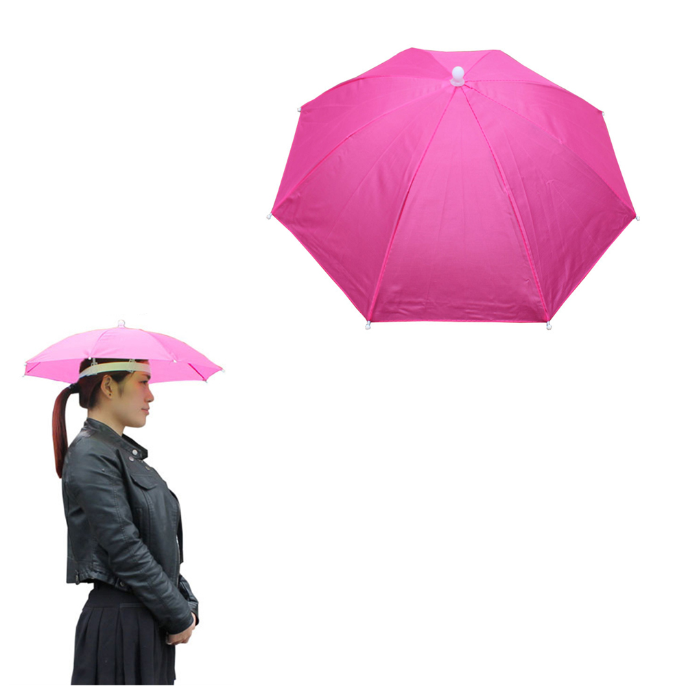Faltbarer Regenschirm Hütte draussen-Winkel hüte Sonnenschutz Kopf bedeckung Anti-Regen Kopf Montage wandern Camping Schatten Regenschirm kappen