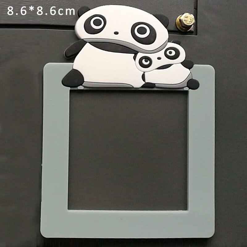 1Pcs 3D for Switch Outlet Kid Room Decor for Household On-off Protective Cover Luminous Silicone Wall Sticker Cartoon: parent child panda