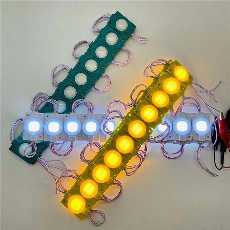 20 st 2.4w vattentäta 2835 led-moduler enkelmodul en ljusmodul röd grön blå gul rosa 12v ljuslåda skylt logomodul