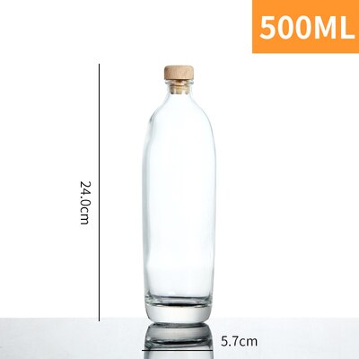 Lege Flessen Voor Self-Gebrouwen Fruit Wijn Wodka Drank Alcohol Glas Wijn Fles 330/500Ml 1Pc: 500ml clear