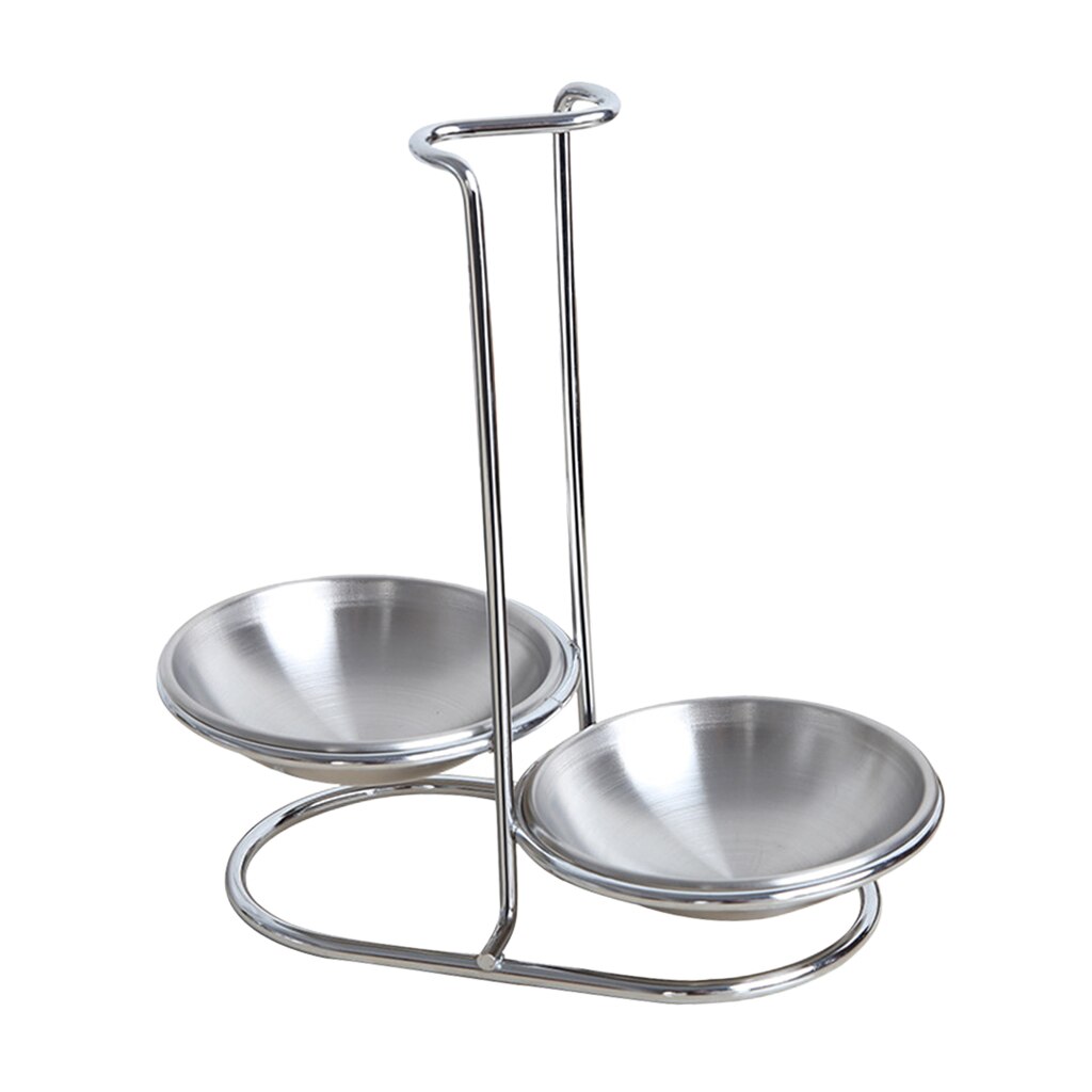 Skjestøtte, øseholder i rustfritt stål med avtagbar bolle, kokeutstyr metallstativ for kjøkkenbenk: D