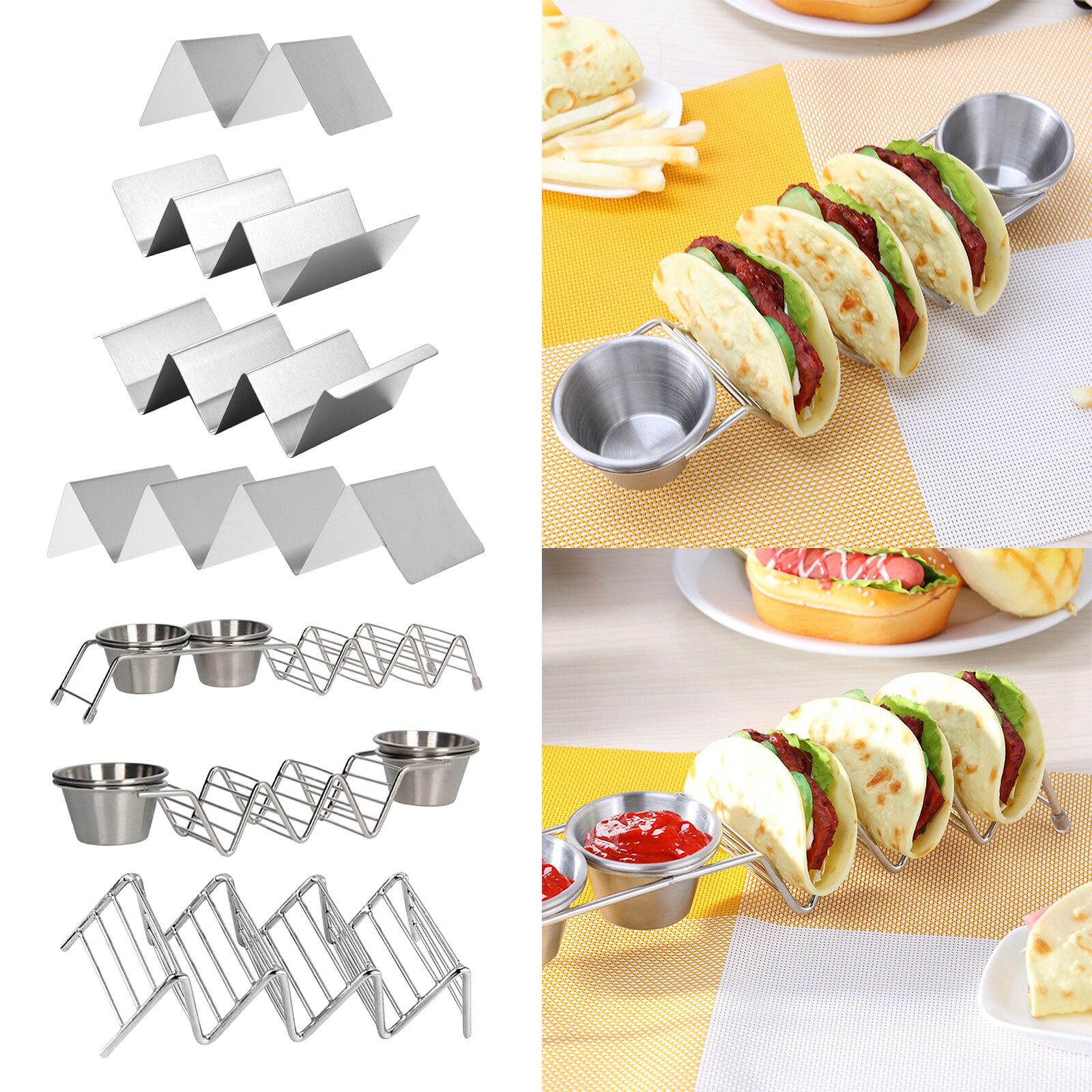 Taco Holder Stainless Steel Taco Rack Shell Taco D... – Grandado