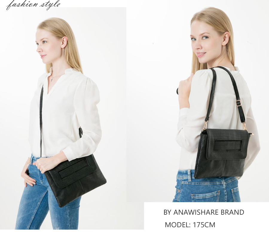 ANAWISHARE Vrouwen Lederen Handtassen Dag Koppelingen Alligator Krokodil Crossbody Messenger Bag Dames Envelop Avondfeest Zak