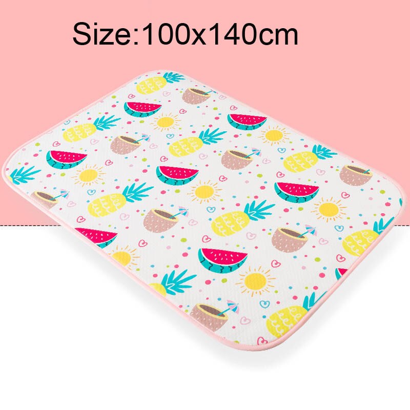 Baby Diaper Changing Pads Stroller Mat Reusable Baby Pram Mattress Newborn Waterproof Sheet: A(100x140cm)