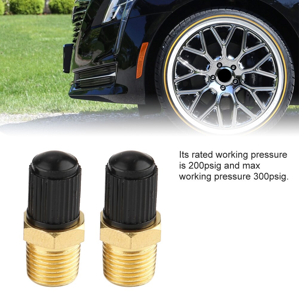 2 Stuks 1/8 "Npt Mpt Messing Luchtcompressor Tank Vulklep Auto Accessoires Air Compressor Relief Valve Druk Release regulator