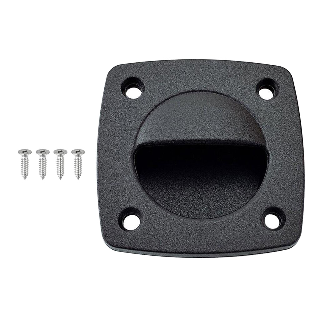 Flush Mount Pull Handle Sliding Door Cabinet Pull Boat Hatch Door Handle Black