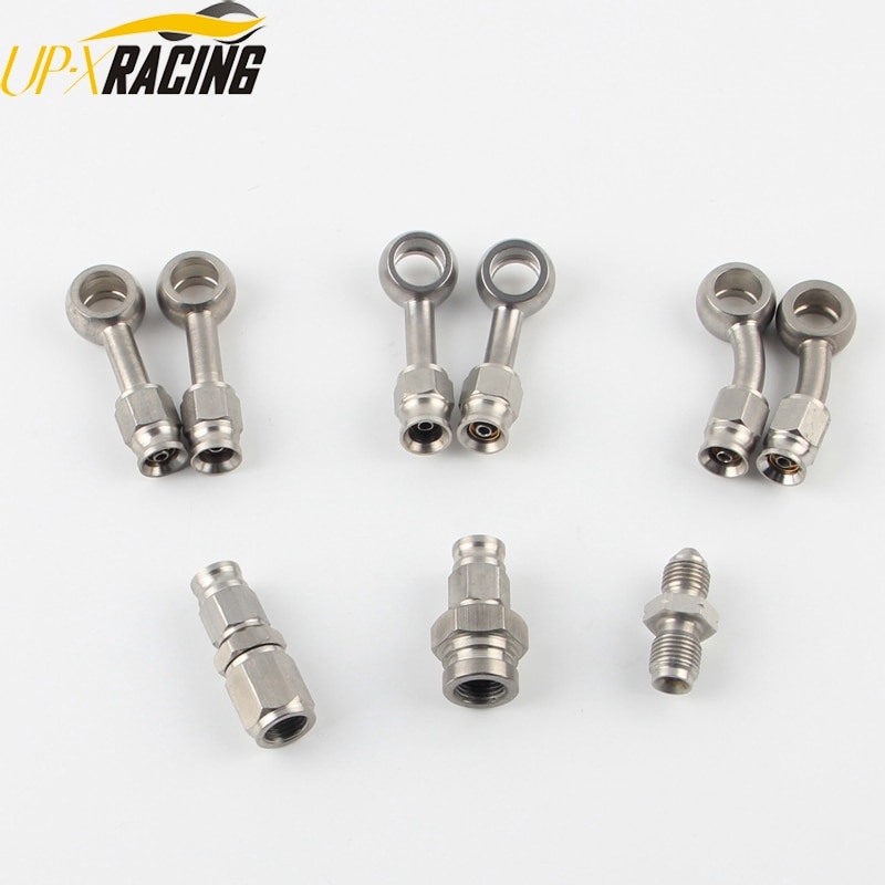 car motorcycle Motor Bike hydraulic Teflon brake hose stainless steel swivel banjo fitting turbo oil line Fitting AN3 end