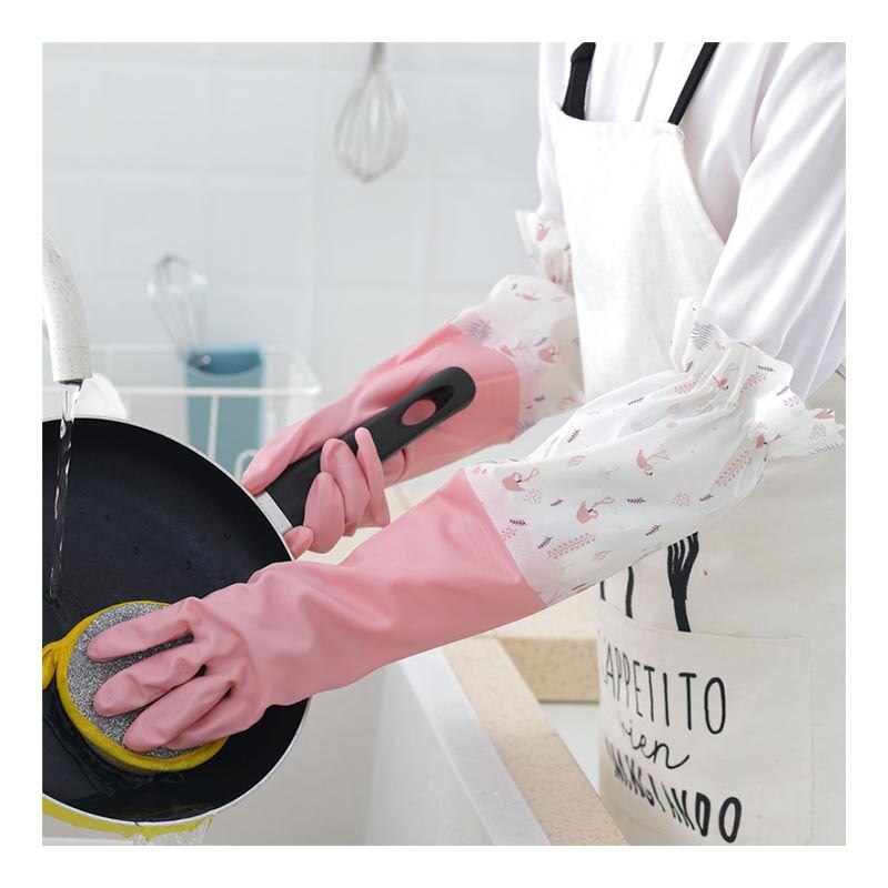 Household Gloves Home Long Sleeve Dish Washing Gloves Waterproof Durable for Protect Hands Kitchen Cleaning Household Chores