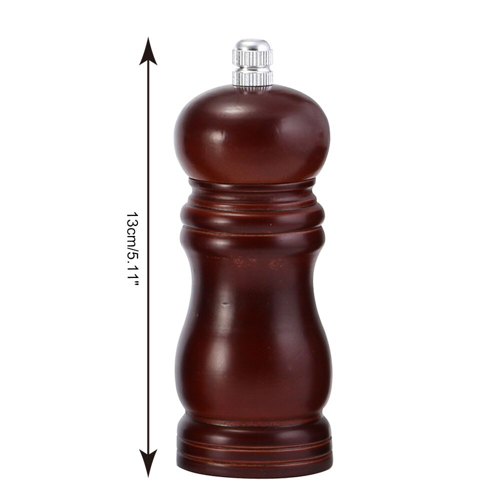 1 pieza de recipiente para condimentos, molinillo de pimienta de madera, salero y pimentero, especias de cocina, sal, molinillo de azúcar, herramientas para condimentar: Café de 5.1 pulgadas