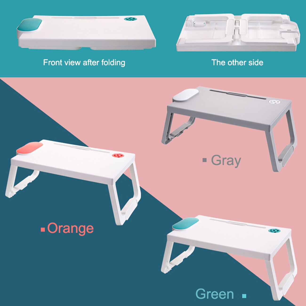 Multifunctional Folding Storage Computer Desk Study Table Plastic Foldable for Bed Sofa Tea Serving Table Computer Desk