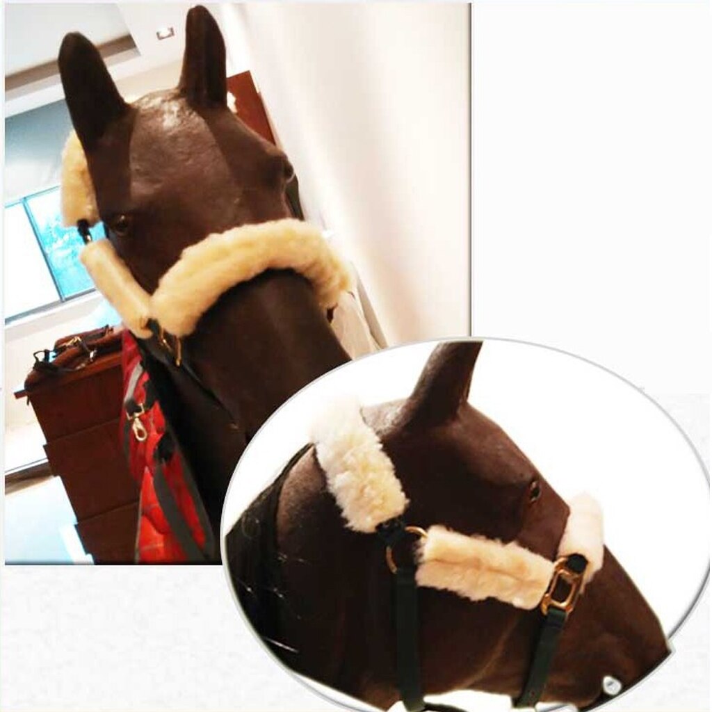 4 stk slidstærkt komfortabelt hestebøjle fleeceovertræk rytterfod til næsebånd, beskyttelsesudstyr til grime
