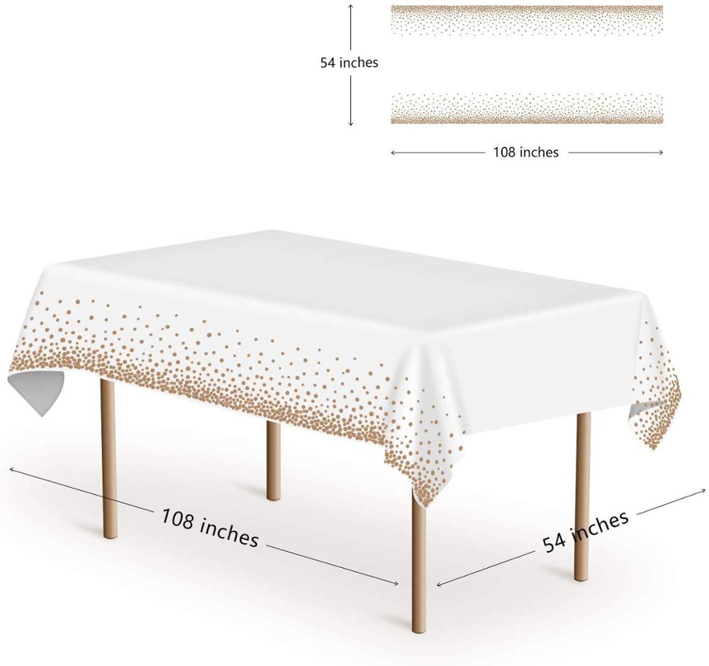 Wegwerp Gold Dot Gilded Tafelkleed Rose Goud Plastic Tafelkleed Kids Verjaardagsfeestje Decoratie Bruiloft Baby Shower