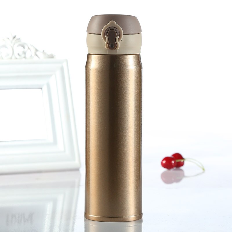 Thermos Cup Stainless Steel Thermo Mug For Tea Insulated Thermos Coffee Cup Termal Mug Auto Car Thermo Cups Vacuum Flask: Gold