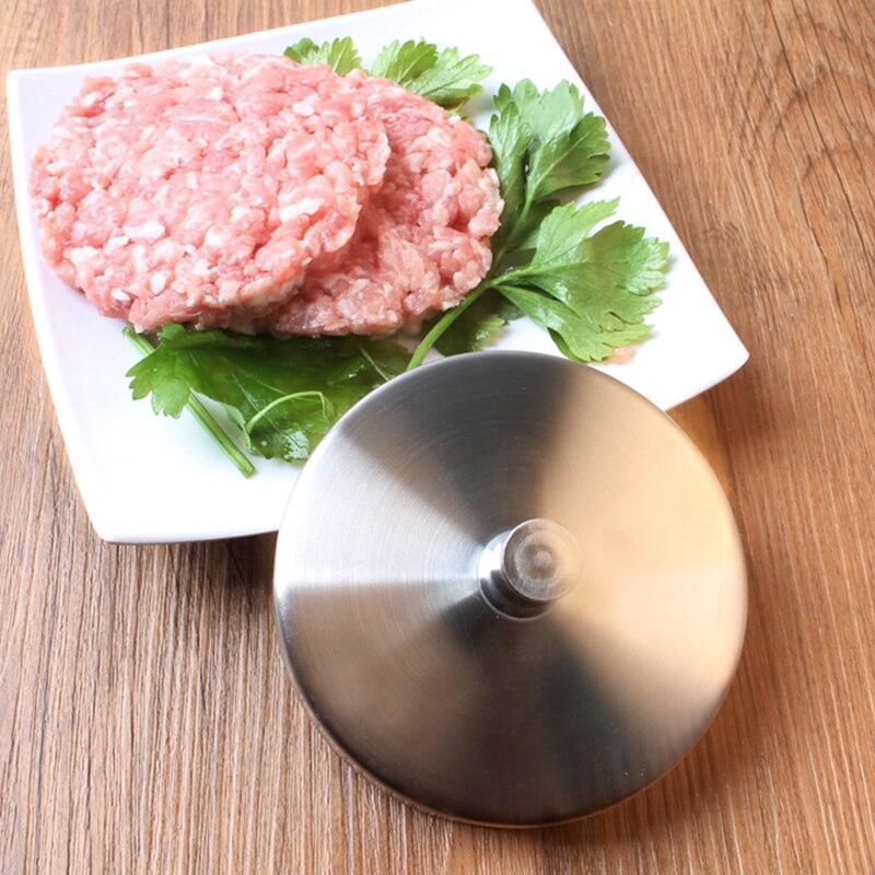 Rustfritt stål hamburger patties form maker hånd operert burger trykk kjøtt biff grille kokeverktøy kjøkken tilbehør
