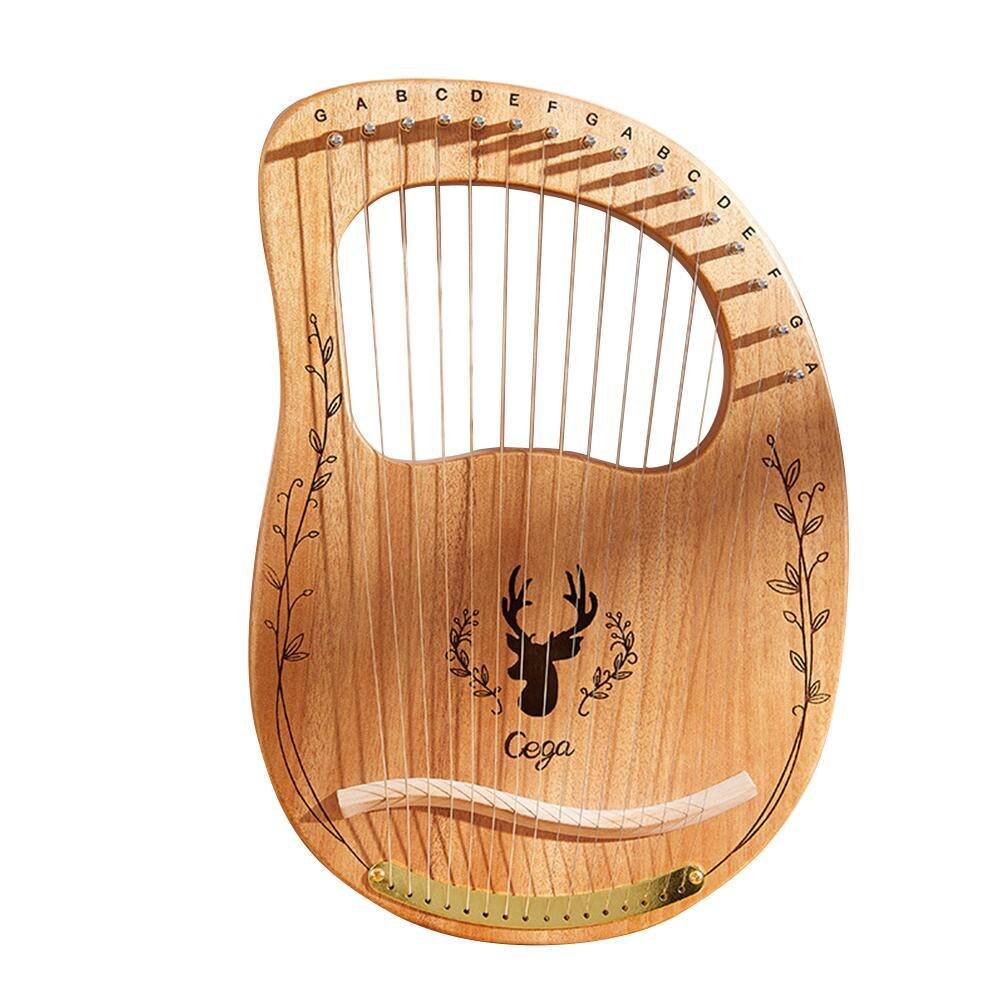 Lier Piano 19 Snaren Houten Mahonie Lier Harp Muzikale 16-String Tuning Met Reserve Snaren En Wrench Instrument X7I1: B