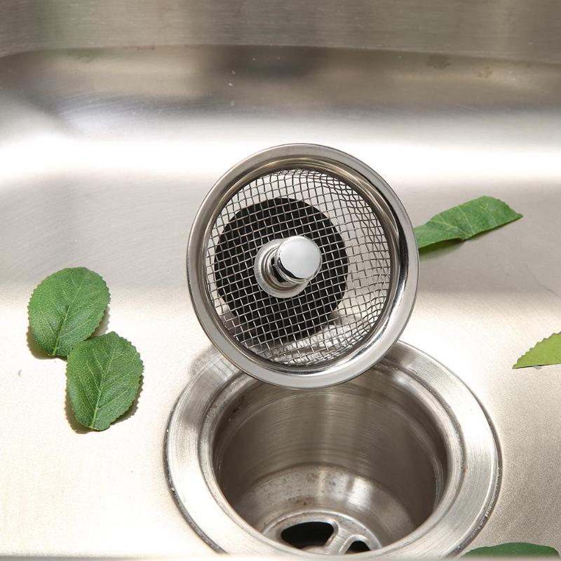 Mesh Rvs Keuken Gootsteenzeefje Stopper Afval Plug Sink Filter Badkamer Basin Sink Drain Gootsteenzeefje Ontdoener Plug: C