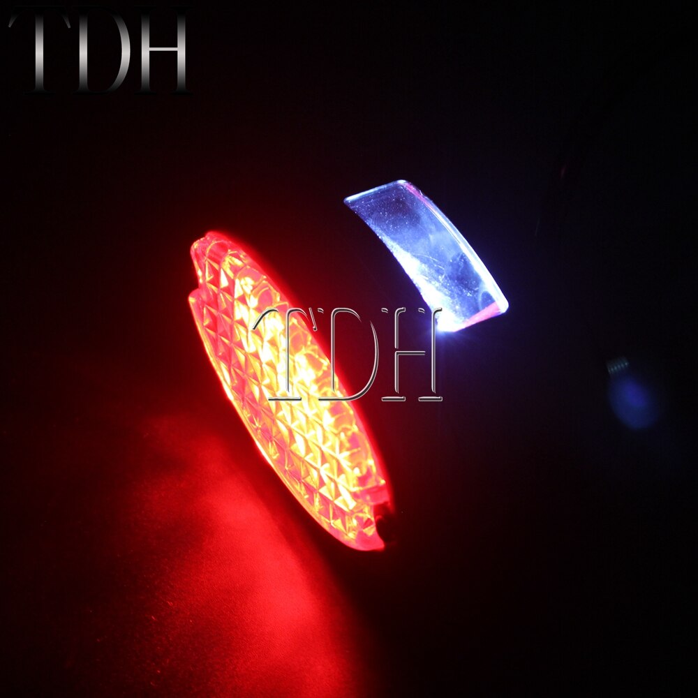 Luz LED cromada para motocicleta tipo Cafe Racer, luz trasera de freno, para matrícula de Harley, Shovelhead, Chopper, Bobber, Softail