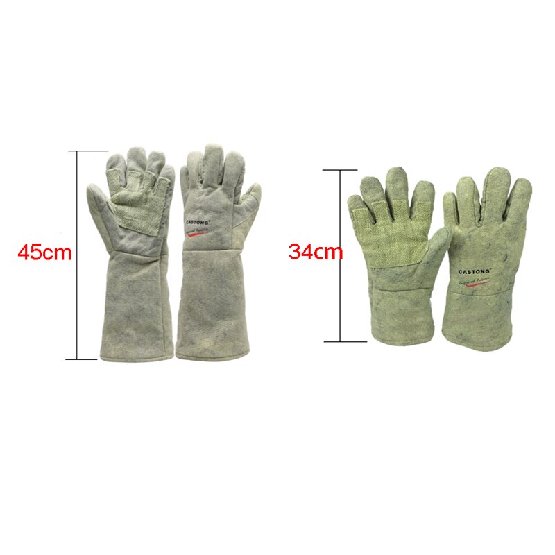 500 Degree High Temperature Resistant Gloves Flame retardant Fireproof Anti-scalding Industry Labor Safety Heat insulated Gloves
