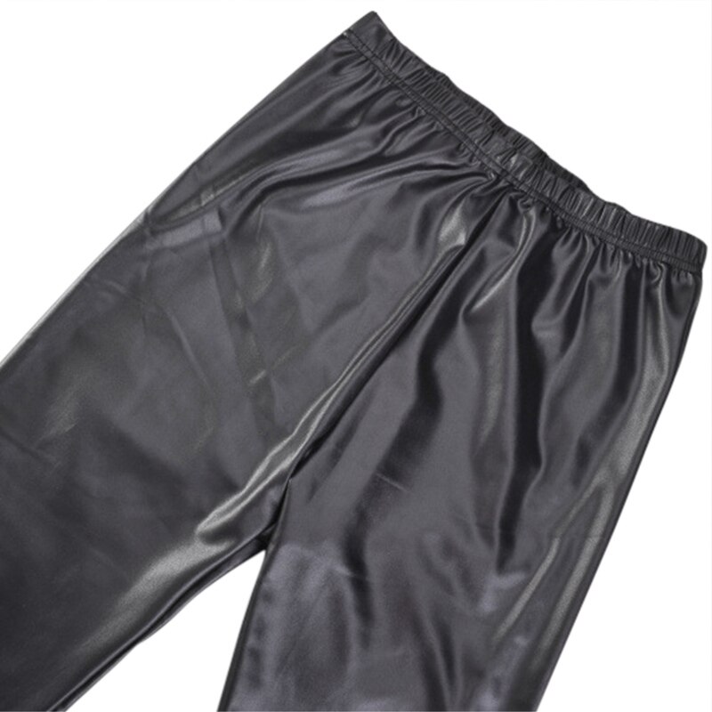 Schwarz Motorrad Streetwear Bleistift Hosen PU Leder Hosen Weibliche Neue Nachahmung Denim Dünne Elastische Taille Gamaschen Frauen