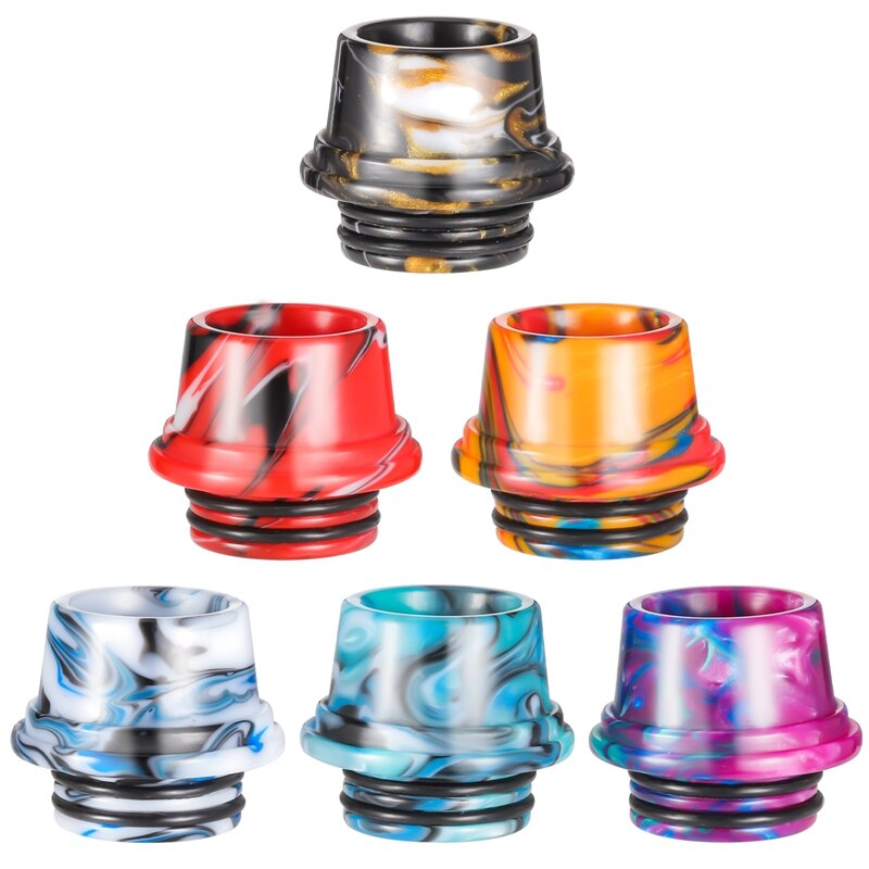 6PCS Resin 810 Drip Tip Slender Waist Replacement Connector Standard Resin Drip Tip Cover Fitting Connector For Ice Maker Coffee: 02