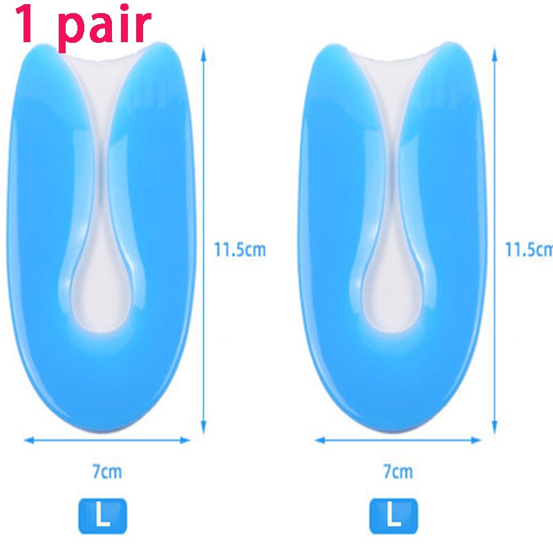 Premium Silicone Heel Pad Heel Coaster Support Heel Plantar Fasciitis Pad Spur Relief Toe Pain and Shock Absorption: L 40-45