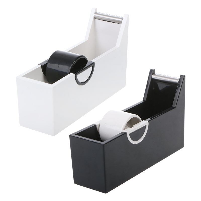 Plastic Desktop Adhesive Tape Dispenser Cutter Stand Holder Office School Supplies Stationery