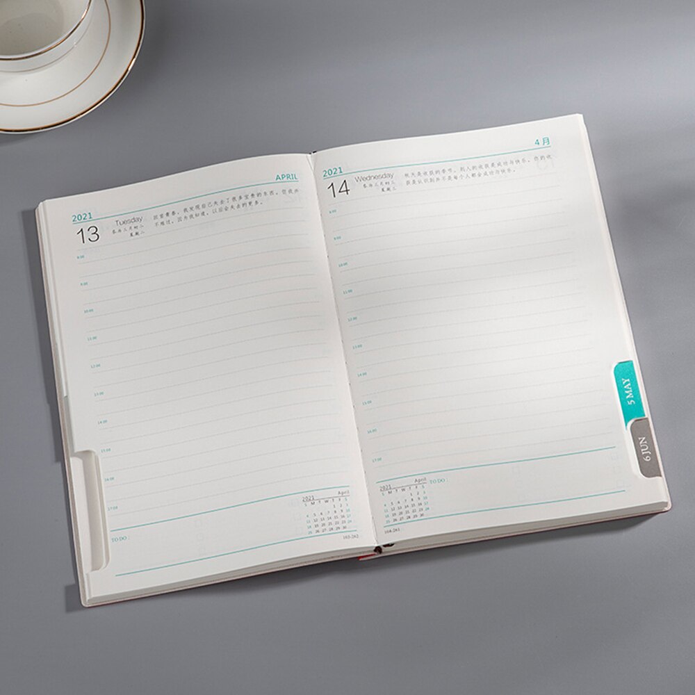A5 Notebook Diary Solid Color Time Management Schedule Book Daily Plan Book Stationery Supplies