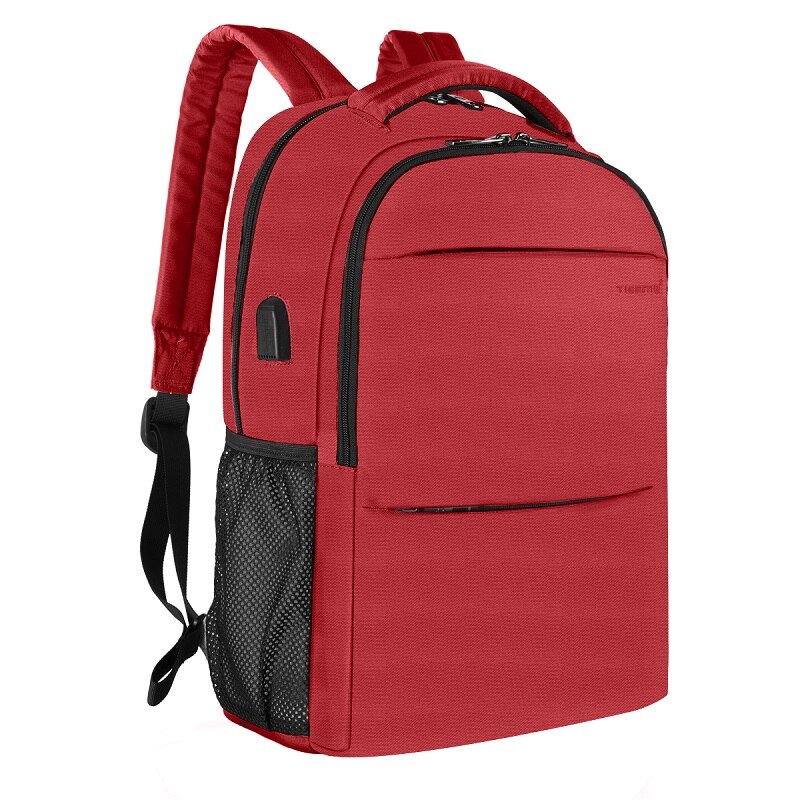 Tigernu Neue 14 Inch Weibliche Anti Diebstahl Laptop Rucksack USB Lade Taschen Für Frauen Reise Schule Mochilas Weibliche Tasche mädchen: Wine red 15 inch