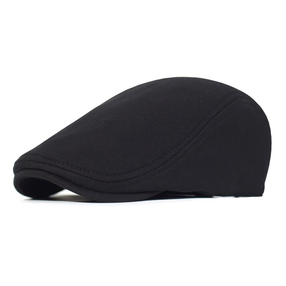 Beret Cotton Solid Color Soft Top Casual Beanie Retro Literary Forward Cap Peak Cap Driver Hat for Friends