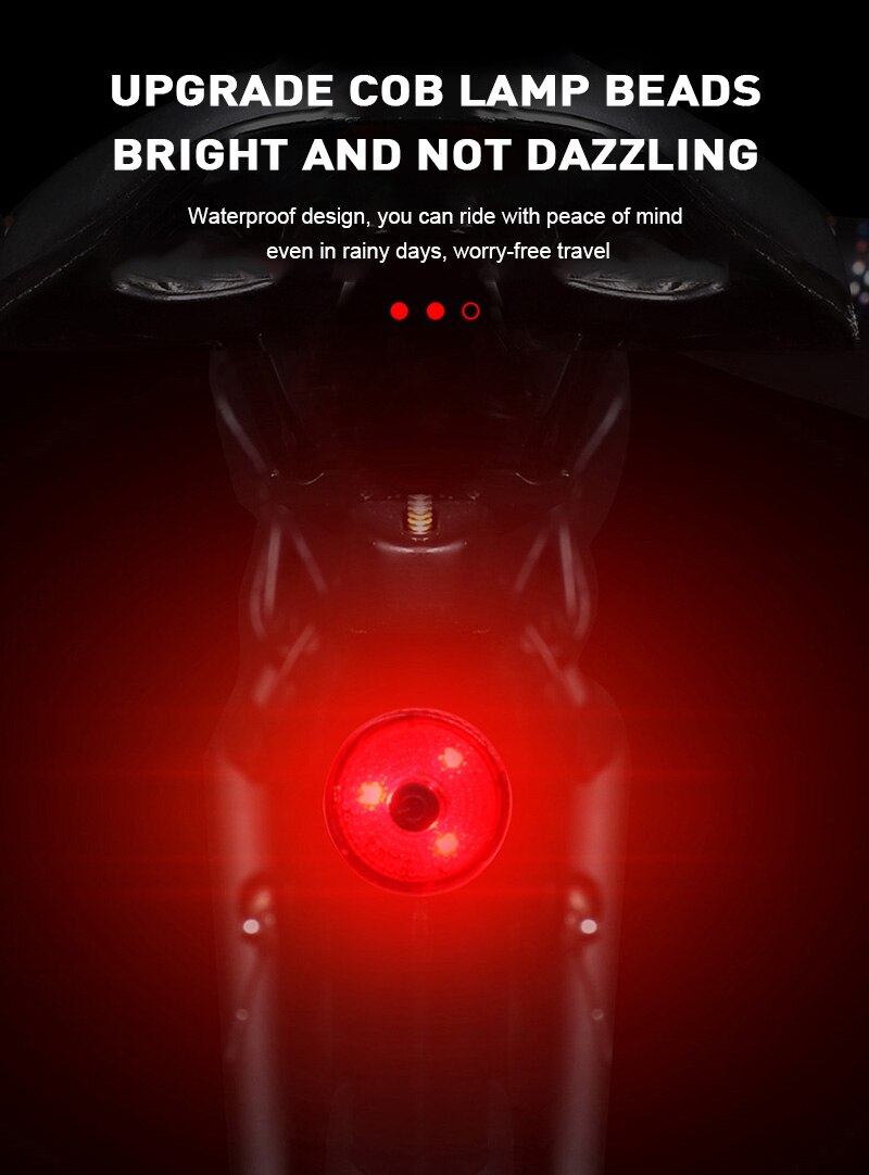 Bicycle Rear Light USB Rechargeable Cycling LED Tail Light Waterproof MTB Road Bike Tail Light Traffic Light Bicycle Accessories