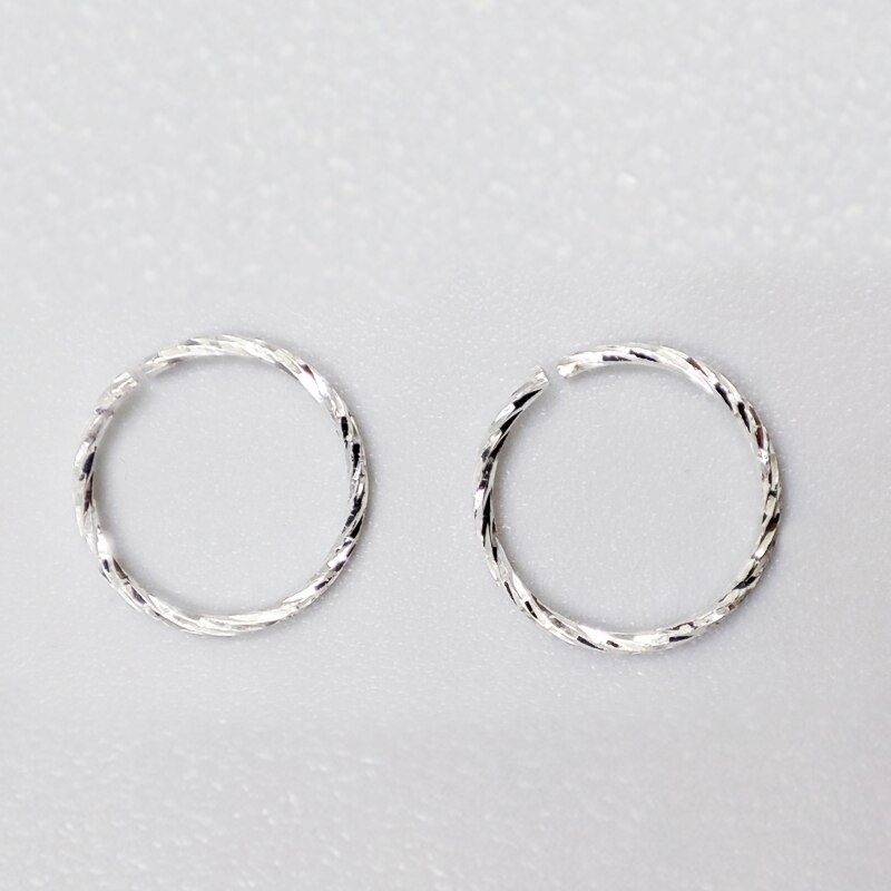 925 Sterling Silber Twist Nase Ring Knorpel Tragus Wendel Lippe Karosserie durchbohren Schmuck 6mm 8mm 20 teile/paket