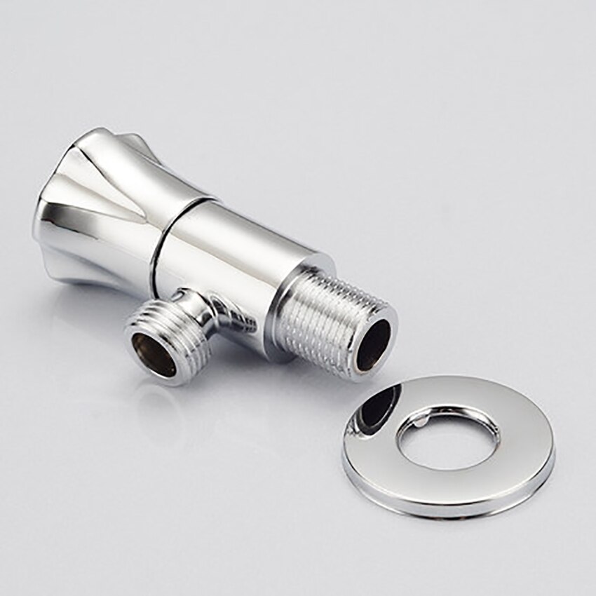 Quarter Turn Angle Stop Valve Thickened Brass Faucet Triangular Valve G1/2 Bathroom Cold Water Shut Off Valve for Toilet